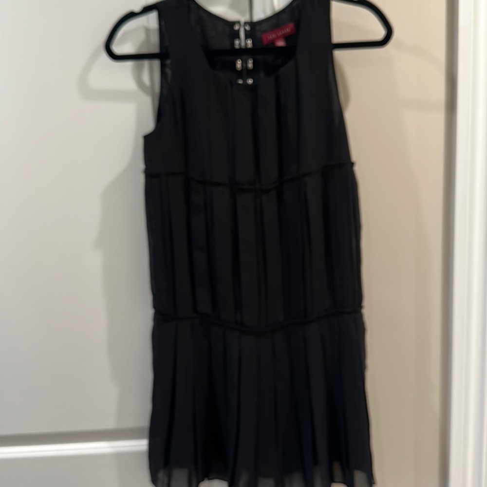Ted Baker black pleated front dress size 1